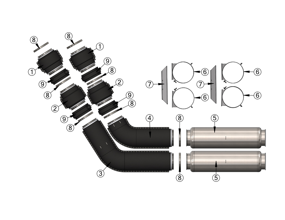 Caterpillar 797F Insulated Exhaust Systems